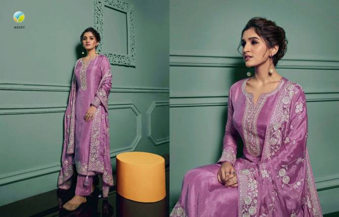 Saanvi Hit List By Vinay 63331 to 63337 Series Dola Silk Plus Size Designer Salwar Suits Wholesalers In Delhi